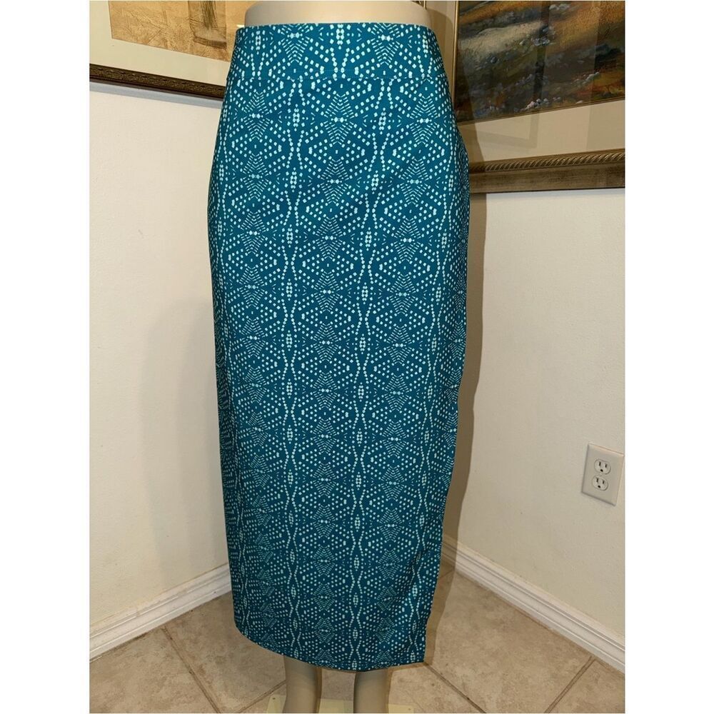 NWT Rip Skirt Hawaii Teal Patterned Maxi Skirt - XXL